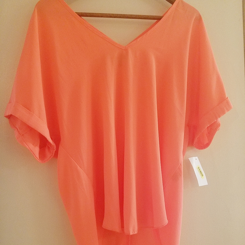 Living Doll light peach top extended length back